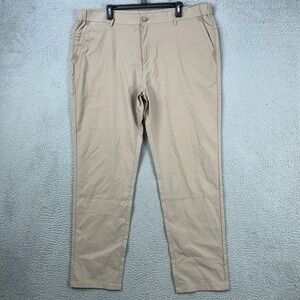 Jack Archer Mens Chino Pants 40X32 Oak Khaki Flat Front Straight Leg Comfort